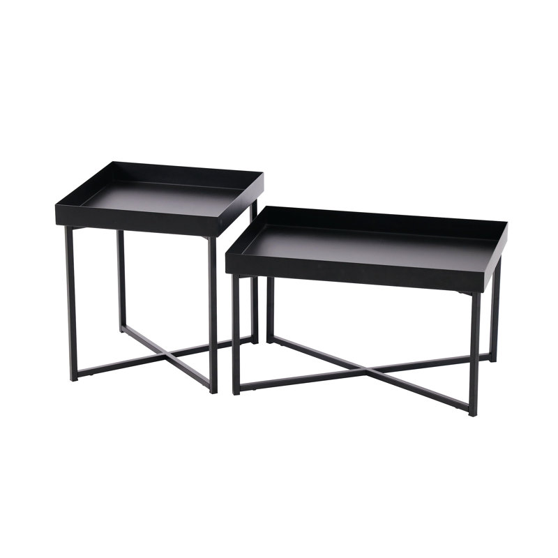 Latitude Run® Zykera Coffee Table, Modern Set of 2 Steel Coffee Tables